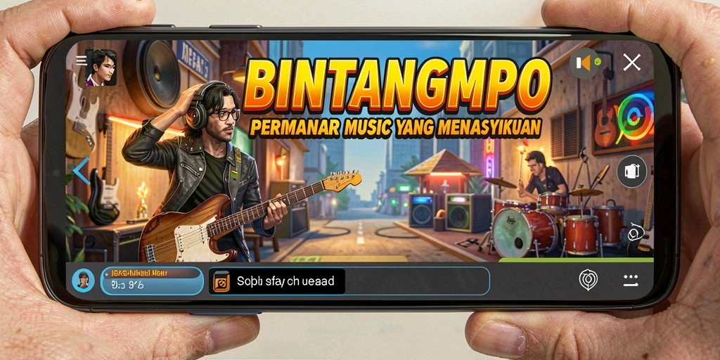 Tampilan menarik dari gameplay BINTANGMPO saat bermain musik.