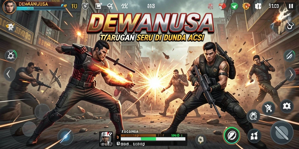 Gameplay mendebarkan dengan aksi pertarungan yang intens.