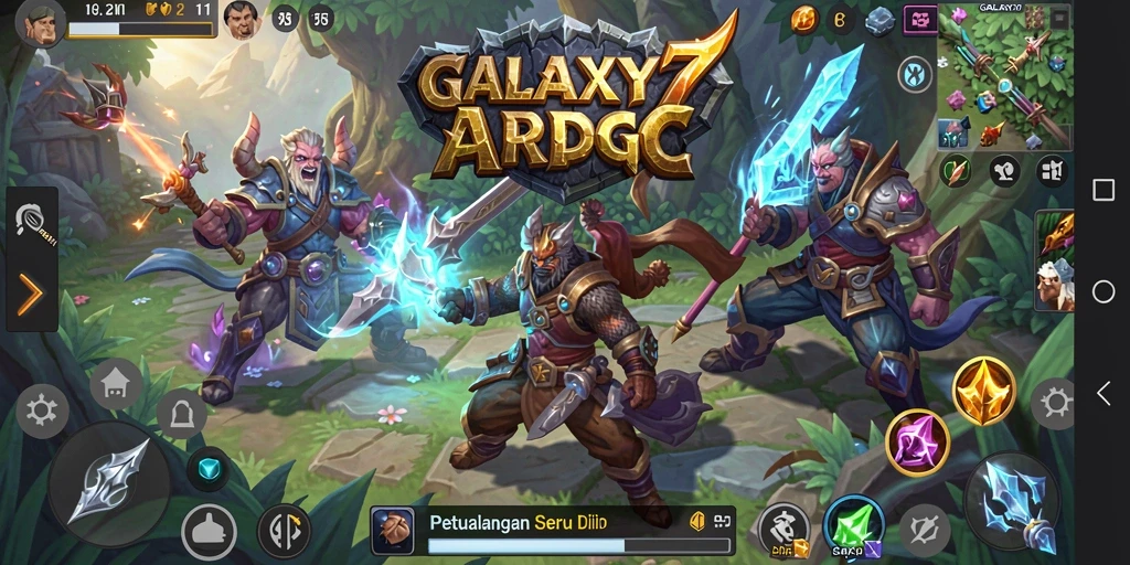 Tampilan gameplay seru dalam dunia ARPG GALAXY77.