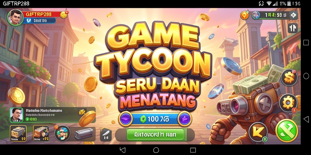 Screenshot GIFTRP288 menunjukkan gameplay manajemen bisnis yang seru.
