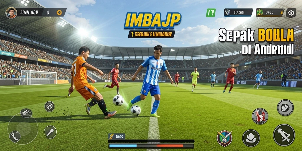 Tampilan gameplay <strong>IMBAJP</strong> yang mendebarkan dan realistis saat pertandingan.