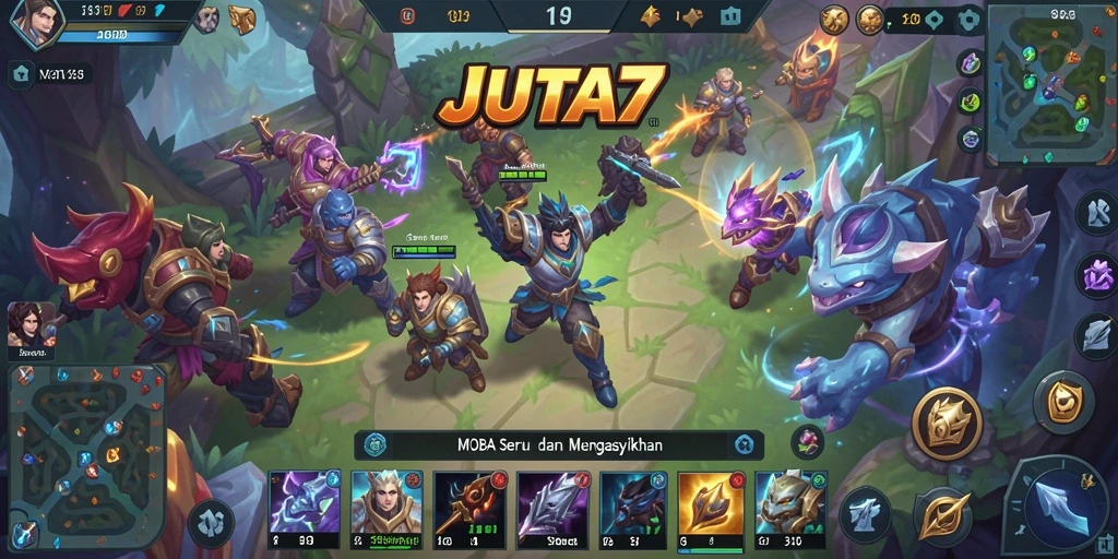 Gameplay seru dan intens di JUTA7 saat pertarungan tim.