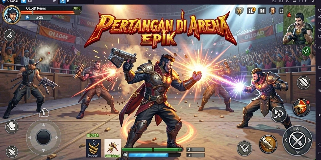 Screenshot OLLO4D menampilkan aksi pertarungan yang mendebarkan.