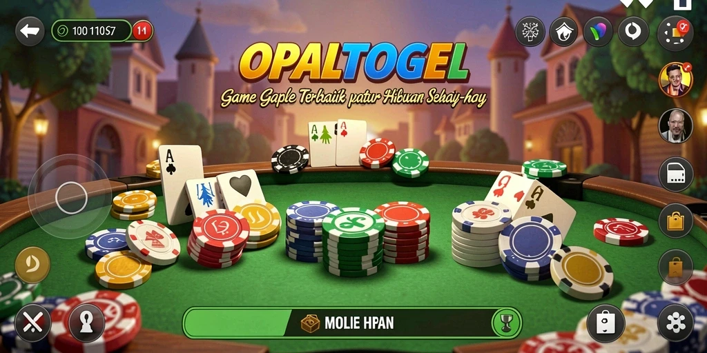 Screenshot gameplay OPALTOGEL dengan suasana Gaple yang seru.