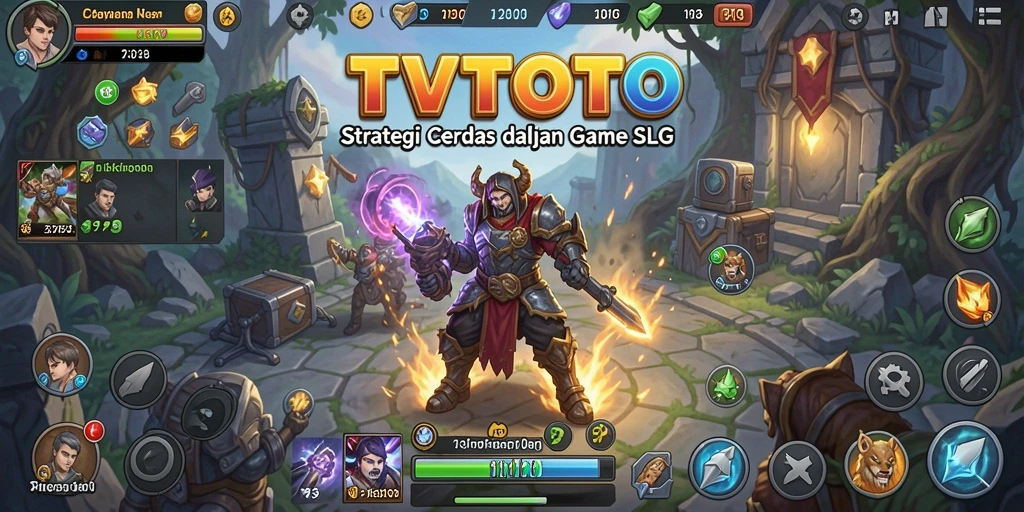 Tangkapan layar utama TVTOTO menampilkan aksi strategi yang mendebarkan.