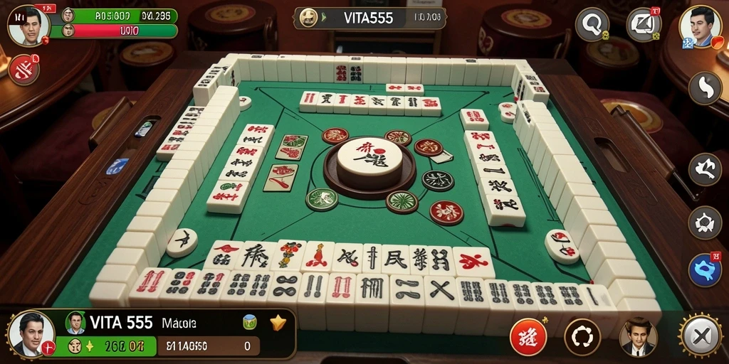 Tampilan gameplay Mahjong yang menarik di VITA555.